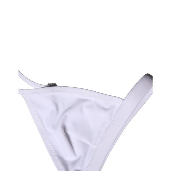 Dolce & Gabbana Top White Nylon Triangle Swimwear Beachwear Women's Bikini